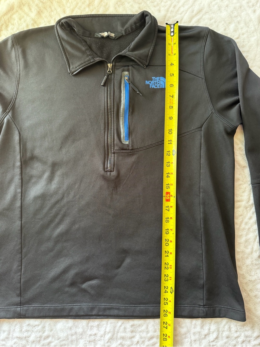 The North Face Men’s XL Black WindWall 1/4 Zip Fleece Lined Pullover - Picture 8 of 12